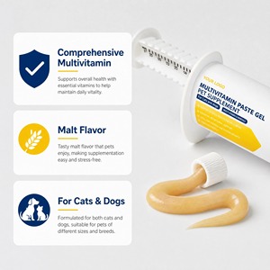 Integratore in Gel OEM al Gusto <span class=keywords><strong>di</strong></span> <span class=keywords><strong>Malto</strong></span> Multivitaminico ad Assorbimento Rapido Senza Cereali <span class=keywords><strong>per</strong></span> il Supporto Immunitario <span class=keywords><strong>di</strong></span> Cani e <span class=keywords><strong>Gatti</strong></span> - Product Image 3