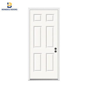 32 pulgadas X 80 en 6 Panel Colonist Imprimado mano derecha texturizada núcleo sólido moldeado compuesto MDF puerta Interior precolgada única - Product Image 1