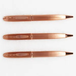 Hot selling High Quality Luxury Business Promotion Rose gold metal Roller pen with custom logo metal Roller pen