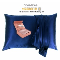 Taie d'Oreiller en Pure Soie de Mûrier 22 Mommes Véritable, Personnalisable avec Fermeture Éclair, Expédiable par Voie Aérienne – Ensemble de Taies d'Oreiller 100% Soie Pure