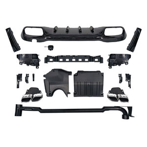 Kit de carrosserie de pare-chocs arrière de style C63 pour Mercedes Benz Classe C <span class=keywords><strong>W206</strong></span> Diffuseur arrière séparateurs d'échappement - Product Image 2