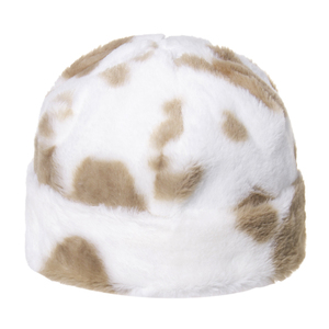 Nueva moda negro de piel sintética Rosa vaca Beanie sombrero para <span class=keywords><strong>las</strong></span> mujeres de invierno de punto cálido Gorras gorra - Product Image 3
