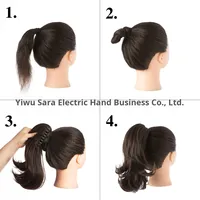 Perruque queue de cheval en soie haute température pour femmes, style européen et américain, en fibre mate à petites boucles, avec pince à griffes, cheveux tressés, Zhejiang