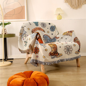 गर्म बिक्री देशी अमेरिकी रेगिस्तान बुना हुआ कंबल कस्टम समर्थन हैंडबुने सोफे फेंक पिकनिक शिविर घर सजावट कंबल - Product Image 5