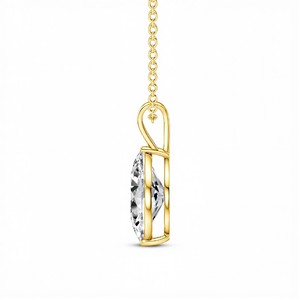 Collar con Colgante de Diamante de Laboratorio de Lujo para Mujer, Claridad VVS VS, Color EF, Estilo Moissanita, con Plata de Ley 925 - Product Image 6
