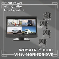 Système de caméra DVR Wemaer AHD CCD 7/9 pouces avec moniteur double vue, commande vocale 2 canaux, pour semi-remorques et camions, image 3D 1080P, stationnement, garantie 1 an