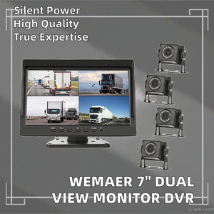 Wemaer AHD CCD Monitor de Doble Vista de 7/9 Pulgadas, Sistema DVR con Cámara de Control por Voz de 2 Canales, para Autobús y Camión, Imagen 3D 1080P, Estacionamiento, IP68, 1 Año de Garantía - Product Image 2