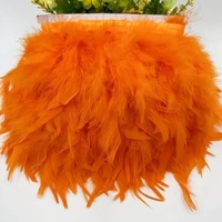 Frange de plumes de dinde teintées, garnitures de plumes de dinde naturelles pour costumes de danse, mariages, carnavals, décoration DIY