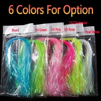 1mm breite UV-Wellpappe Flash Gliss Strands Glow Flash Lametta simuliert Fischs chuppen zum Binden von Minnow Streamer Salzwasser fliegen