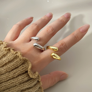 Glossy twisted Copper <b>ring</b> for unisex party wear hip hop men women jewelry - Product Image 4