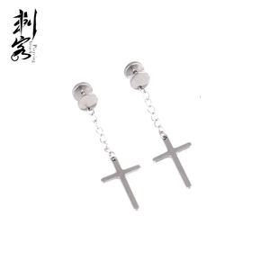 Croce su catena pendente 16 Gauge 316L in <span class=keywords><strong>acciaio</strong></span> <span class=keywords><strong>chirurgico</strong></span> finte spine - Product Image 4