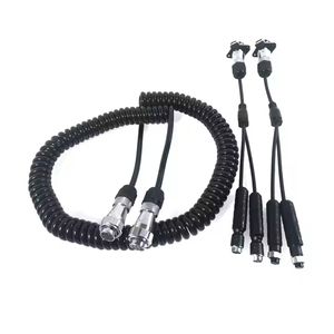Caminhão elétrico Coiled Cord MDVR Spot <span class=keywords><strong>7</strong></span>-Core Spring Wire <span class=keywords><strong>Trailer</strong></span> Cable 4P Aviação Conector Semi-Reboque Fios elétricos - Product Image 5