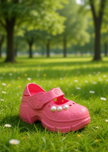 Zoccoli con plateau e perle, stile Mary Jane, scarpe estive da donna e ragazza, taglia 16, morbidi, leggeri, con punta chiusa e suola in plastica - Product Image 2