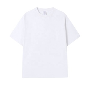 Haute qualité hommes décontracté surdimensionné T-Shirt personnalisé blanc tricoté tissu col rond plaine teint à manches courtes T-shirt De Manga <span class=keywords><strong>Curta</strong></span> - Product Image 3