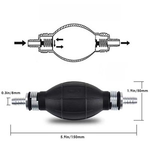 Pompe manuelle unidirectionnelle en caoutchouc pour carburant 10 mm pour l'alimentation en carburant automobile et marine, pompe à diesel et essence avec clapet anti-retour - Product Image 2