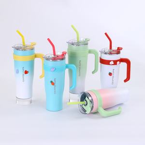 กระติกน้ำร้อนสแตนเลส 304 ขนาดใหญ่ 40 ออนซ์ พกพาสะดวก พร้อมหูจับแบบคลาสสิค ฝาปิดแบบสุญญากาศ หลอดดูด เก็บความร้อนได้นาน 6-12 ชั่วโมง ขายดี - Product Image 3