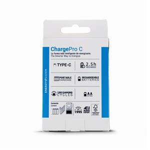 แบตเตอรี่ชาร์จได้ Charge Pro C AA ชาร์จเต็มใน 2.5 ชั่วโมง ความจุ 3404 mWh / 2270 mAh พร้อมการชาร์จผ่าน USB-C - Product Image 2
