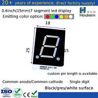 Afficheur LED à 7 segments Houkem 6011 BSR 0,6 pouce 15 mm CA 10 broches optoélectronique avec 2 points
