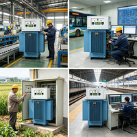 Régulateur de tension CA immergé dans l'huile 100 kVA, affichage LCD en cuivre, haute puissance, automatique, monophasé 50/60 Hz, marque FXD, efficacité 0,98