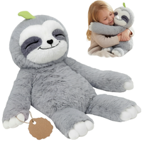Peluche paresseuse lestée 4 lb, jouet en peluche lourd pour la thérapie, pour le soulagement du stress, coussin chauffant micro-ondable, personnalisable, vente en gros, OEM, ODM