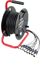 ACC RS06-8X-10M Câble serpent de scène XLR de 10 mètres avec boîte à enrouleur en fer Contrôleur audio vidéo professionnel pour concert