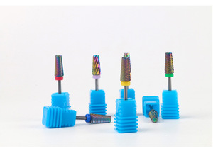 Brocas de Carburo de Tungsteno con Diamantes de Colores para Uñas Acrílicas, Herramientas de Manicura para Eliminar Cutículas - Product Image 2