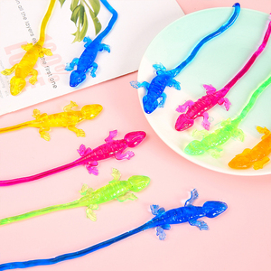 LZY947 <strong>Stretchy</strong> <strong>Sticky</strong> <strong>Lizards</strong> Toys Funny <strong>Sticky</strong> <strong>Lizards</strong> Mini TPR <strong>Lizard</strong> Toys for Kids
