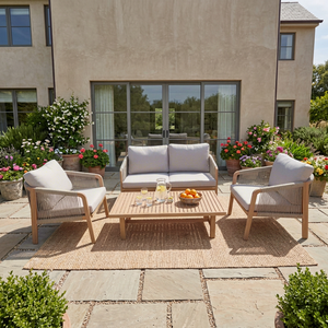 Luxury Contemporary Foldable Acacia Wood Eco-friendly Teak Wood Frame Outdoor Furniture Set <b>Garden</b> Sofa Dining <b>Table</b> Chair for - Product Image 1