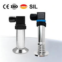 Capteur de pression à diaphragme en acier inoxydable sanitaire haute température IP65 12-28VDC pour liquides, eau, applications médicales, boissons, vin, produits laitiers