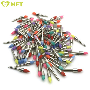 Brosses de polissage en nylon <span class=keywords><strong>pour</strong></span> laboratoire <span class=keywords><strong>dentaire</strong></span>, assortiment de brosses colorées, kit de prothèses dentaires, type à clip, tige métallique RA, nettoyage des dents, CE ISO - Product Image 5