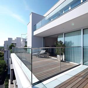 Низкая цена, современные безрамные закаленные стеклянные балконные перила - Product Image 2