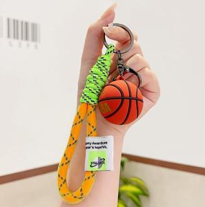 Cute Basketball Plastic Keychain Wholesale 3D Sports Pendant Custom Exquisite Unisex <b>Car</b> Backpack Key <b>Ornament</b> - Product Image 4