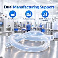 Tube en silicone transparent sur mesure, qualité alimentaire, flexible, pour le transfert de fluides, équipement médical, fabricant OEM