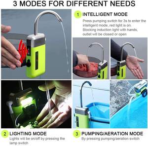 נטענת אקווריום משאבת aerator נייד מים זרימת משאבת דגי חיישן חמצן מכונה דיג הידרופוני אוויר משאבת - Product Image 2