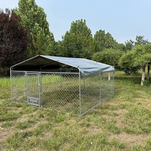 Uygun kurulum Pet evler ve mobilya ile güvenilir kalite zincir bağlantı açık köpek çalışan kafes - Product Image 5