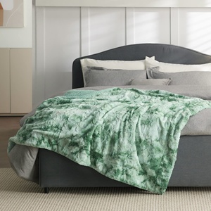 Quà Tặng Tie-Dye Faux Fur Với <span class=keywords><strong>Sherpa</strong></span> Chăn Siêu Mềm Ném Cho Giường Đi Bộ Dày Chăn Ấm - Product Image 6