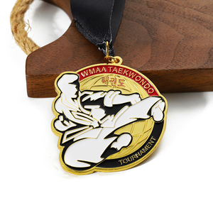 Médailles de karaté personnalisées par le fabricant <span class=keywords><strong>2023</strong></span>, médaille en alliage de zinc 3D, médaille en métal doré, médailles de jiu-jitsu, judo, kung-fu, <span class=keywords><strong>boxe</strong></span>, taekwondo - Product Image 3