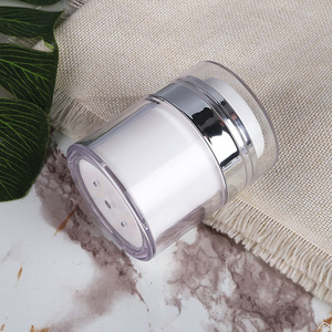 Botella de vacío acrílica de 15g, 30g, 50g, dispensador tipo prensa para cremas y lociones, embalaje de doble capa - Product Image 3