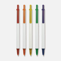 Stylo bille fin personnalisé avec logo, pointe 1,0 mm, stylo à clic droit, coloré, pour hôtel, bureau, écriture, cadeau