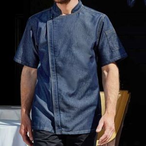 Chaqueta de cocina de chef maestro personalizada, uniforme de manga corta de chef de diseñador, uniforme de restaurante, ropa de cocina - Product Image 5