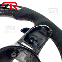 Volant en fibre de carbone forgé en forme de D avec écran LED amélioré pour Mercedes-Benz W204 W205 W211 AMG GLE CLA