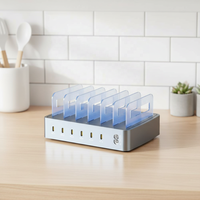 Station de charge rapide PD 120W à 6 ports haute puissance, chargeur USB C multi-ports 30W pour bureau, école, hôtel, maison