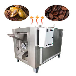 Tostador de Granos de Cacao Comercial Totalmente Automático, Máquina Tostadora de Nueces de Anacardo y Cacahuetes, Motor para Tostar Soja, Acero Inoxidable 304 - Product Image 1
