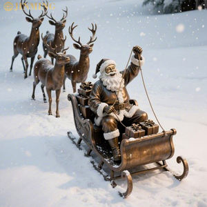 Decoração exterior do pátio do Natal: Escultura do Papai Noel do molde, escultura do cobre do molde, <span class=keywords><strong>bronze</strong></span> figura escultura - Product Image 2