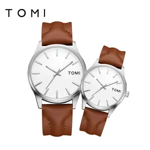새로운 토미 T069 학생 로맨틱 다이얼 시계 가죽 커플 아날로그 석영 손목 시계 여성 또는 남성 선물 Reloj Mujer Hombre
