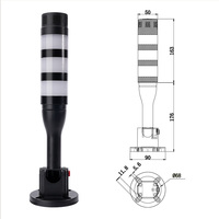 Tour de signalisation industrielle LED multi-étagères à trois couleurs, haute luminosité, avec avertisseur sonore et optique pour atelier