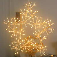 LED-Simulierte Reiskorn-Stern-Schneeflocken-Lichterkette Weihnachts- und Feiertagsdekoration für Wohnzimmer und Schlafzimmer