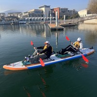 Bateau à pédales gonflable Yak Outdoors en PVC pour 2 personnes, capacité 300 kg, garantie 1 an