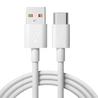Kabel USB-A ke USB Type-C 1.5m Pengisian Cepat dan Sinkronisasi Data untuk Ponsel Hitam 2 Buah