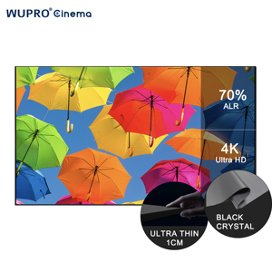 Pantalla de Proyección Wupro de 100 Pulgadas, PET Suave, Negra, Cristal, con Ganancia Mejorada, 4K UHD ALR CLR, Marco Fijo, Gran Venta - Product Image 1